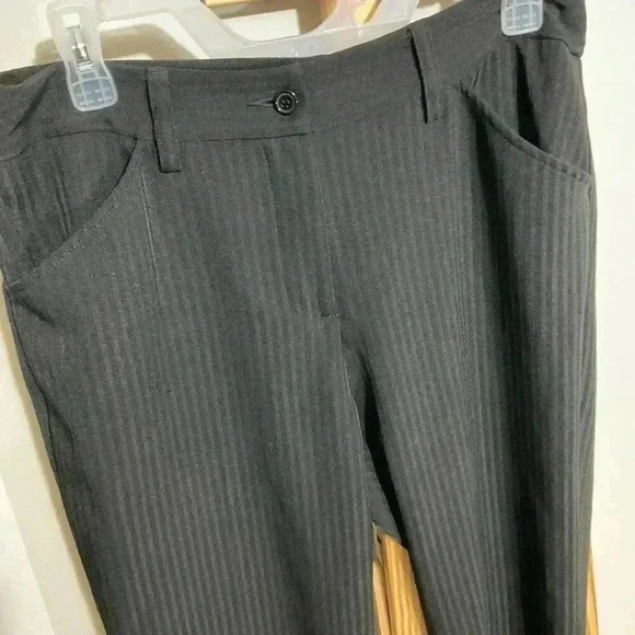 Karen Kane black striped dress pants stretchy women’s size 6 - Picture 2 of 7